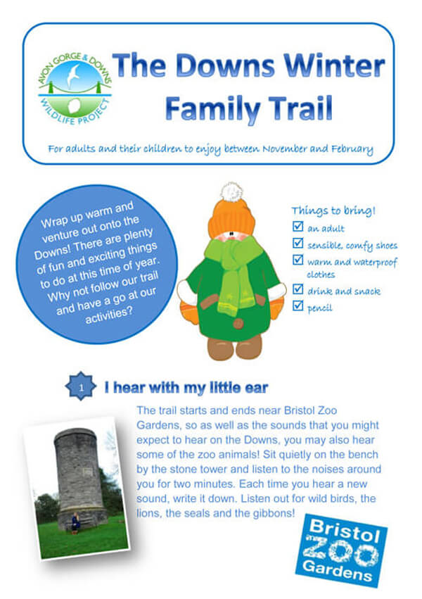 The Downs winter family trail cover image
