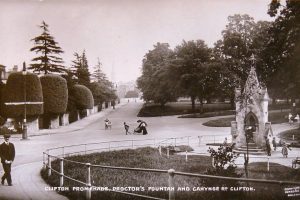 Old postcard of Bridge Valley Road and the Promenade