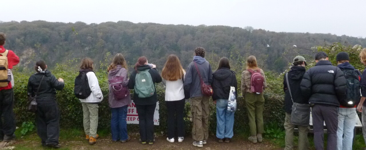 students contemplate the Gorge
